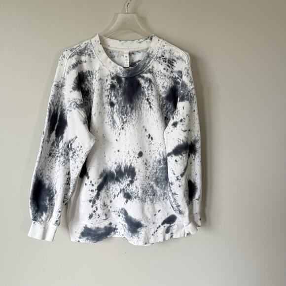 lululemon athletica Tops - LULULEMON Oversized Perfectly Crew Pullover Sweatshirt Women's 4 Tie Dye White